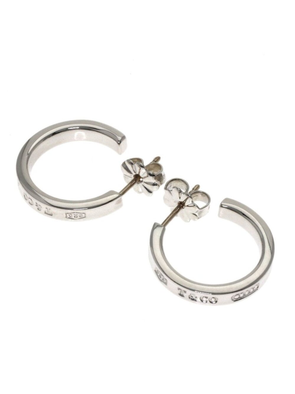 Tiffany & Co 1837 Hoop Earrings Silver